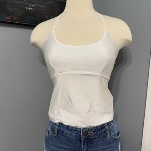 Edikted Sara Back Cut Out Tank Top, White, M